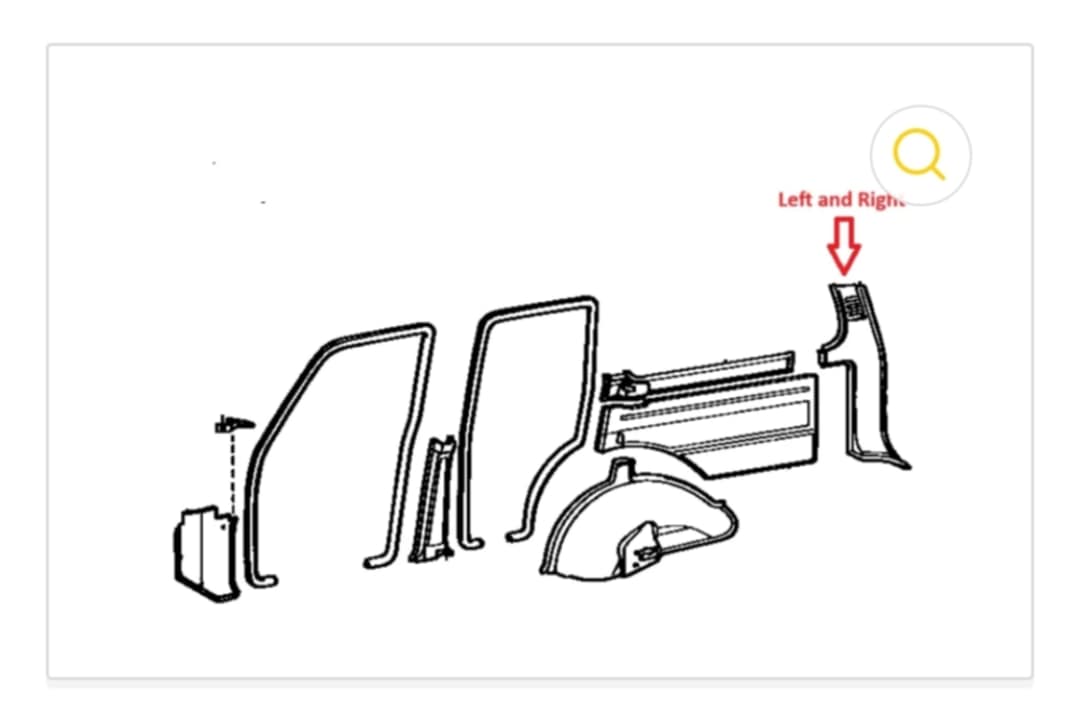 60 Series Landcruiser D pillar interior trim image 0