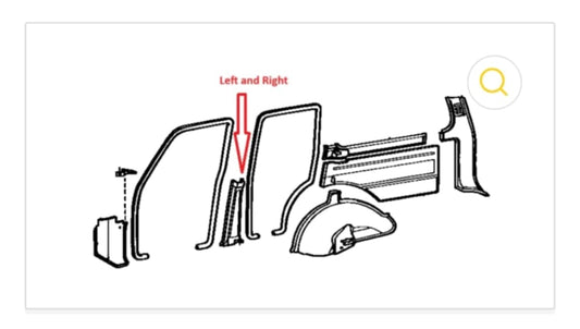 B pillar trim for 60 Series Landcruiser image 1